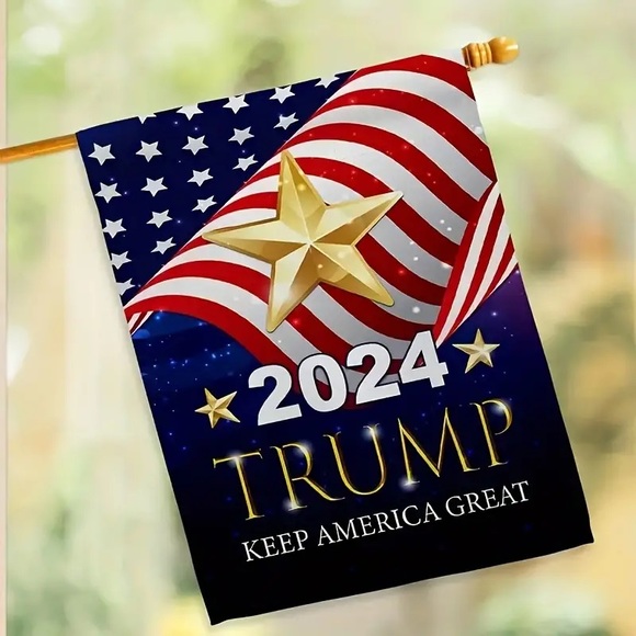 🇺🇸”2024 Trump Keep America Great” Double Side Burlap Garden Flag! - Picture 2 of 7
